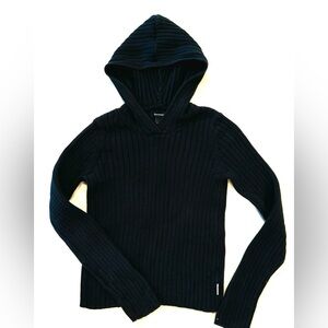 VINTAGE Abercrombie and Fitch kids Hooded sweater - size KIDS XL NAVY